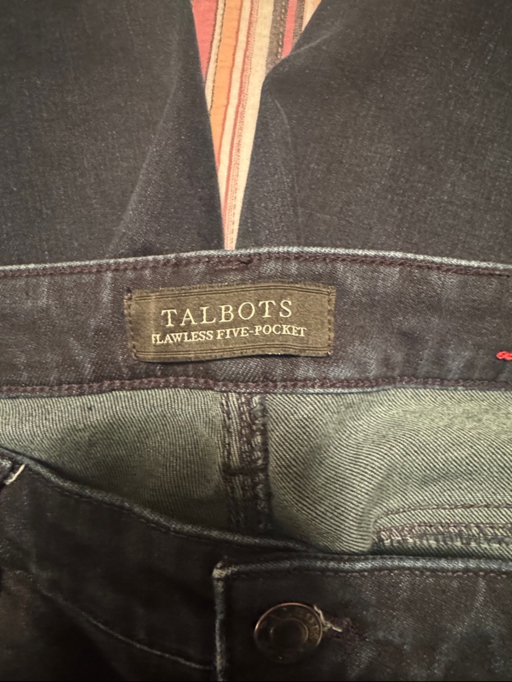 NWOT Talbots Bootcut Five-Pocket Jeans - Dark Blue Denim 10